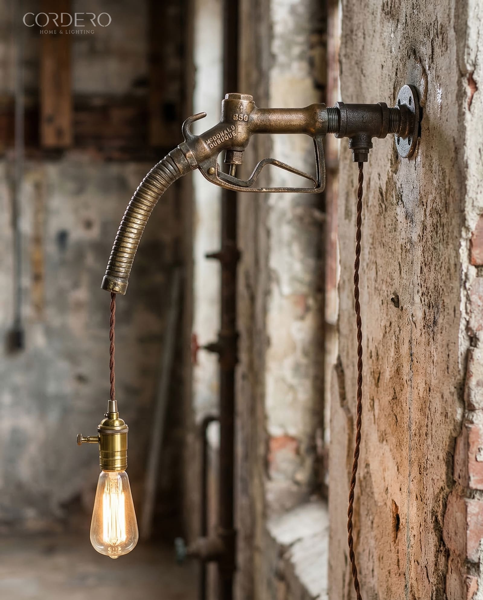 Vintage Gas Nozzle Light
