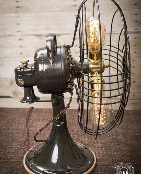 Alternative view of Fan Lamp | GE Model | Brass | Medium