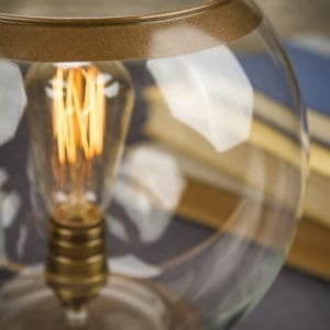 Glass Globe Table Lamp