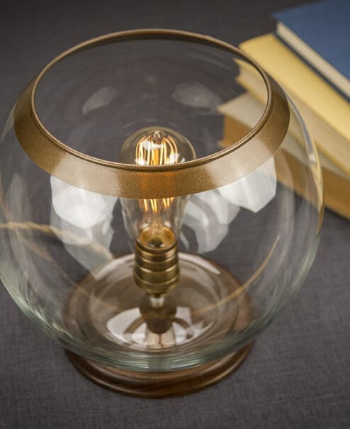 Glass Globe Table Lamp