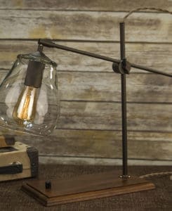 Glass Shade Table Lamp