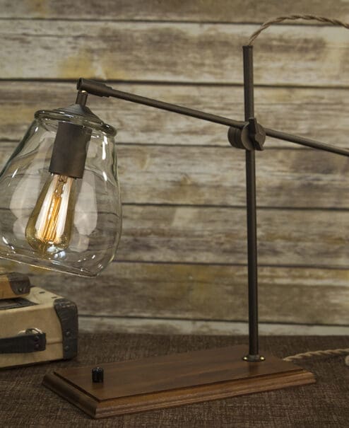 Glass Shade Table Lamp