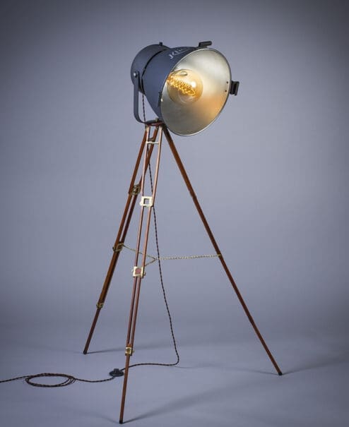 Alternative view of Vintage Theater & Tripod Light | Floor Lamp