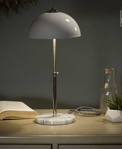 Alternative view of Marble Base Table Lamp | Chrome Finish