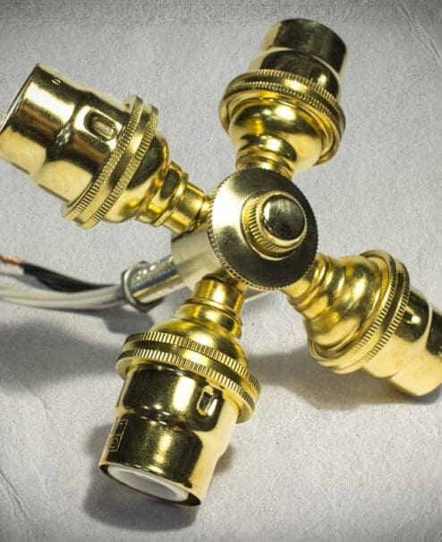 Alternative view of Fan Lamp Kit | Candelabra | 4 Socket – Brass