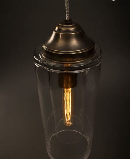 Alternative view of Double Cylinder Glass Pendant Light Fixture