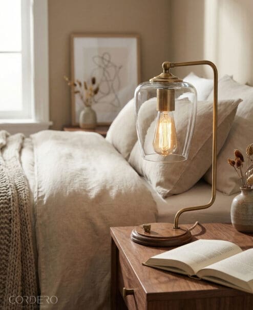 Aged Brass Edison Table Lamp