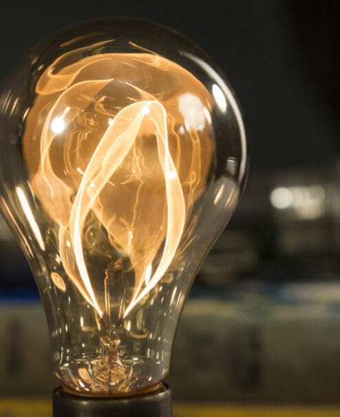 Alternative view of Flickering Edison Bulb Table Lamp