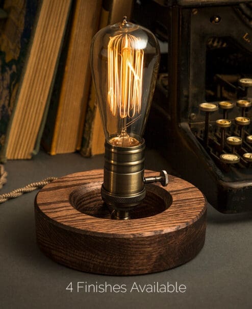 Wooden Edison Desk Lamp