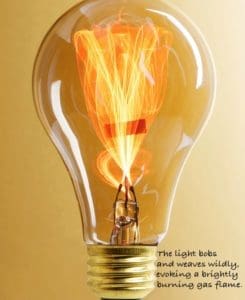 Flickering Edison Bulb Table Lamp