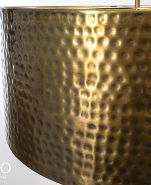 Alternative view of Delmont Hammered Drum Pendant Light Fixture