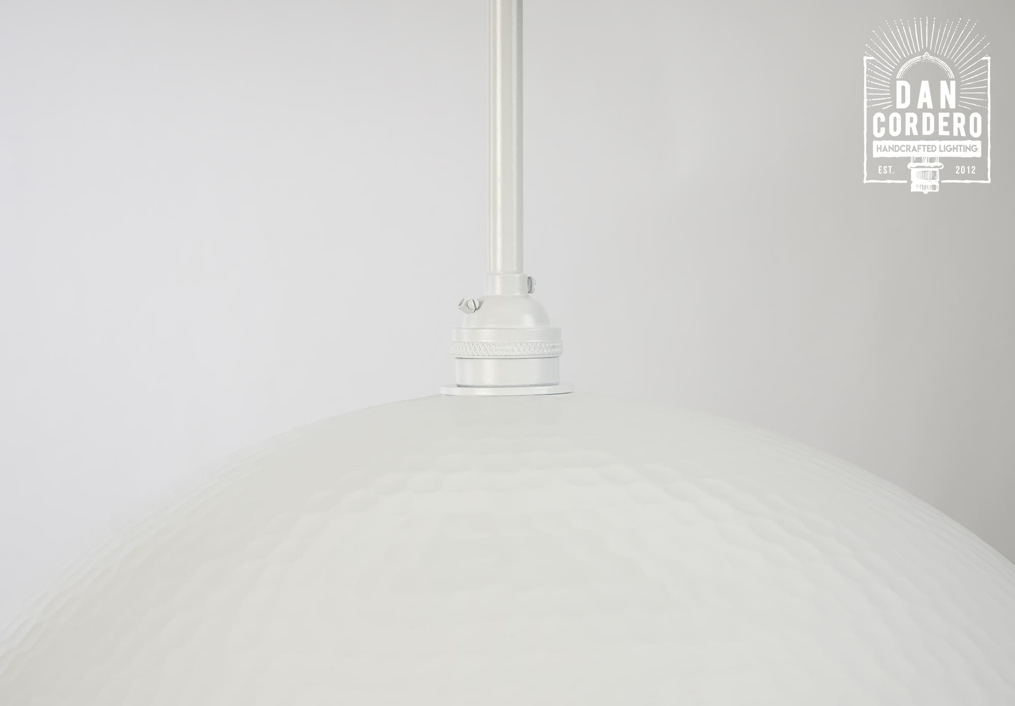 White_Hammered_dome_Pendant-2