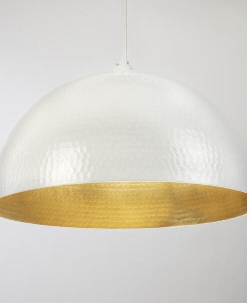White Dome Pendant Light