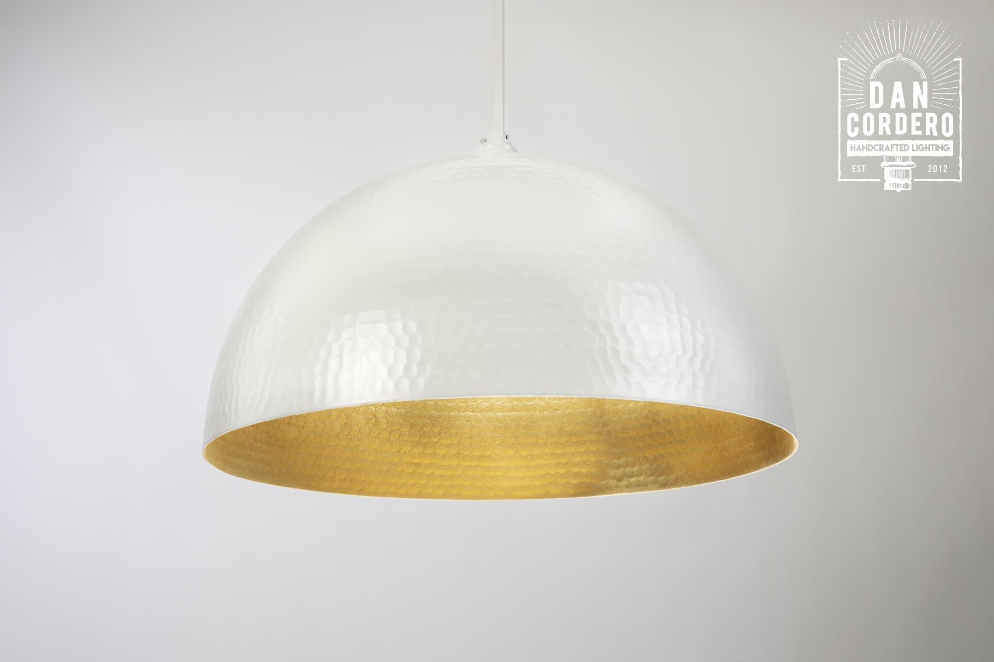 White Dome Pendant Light