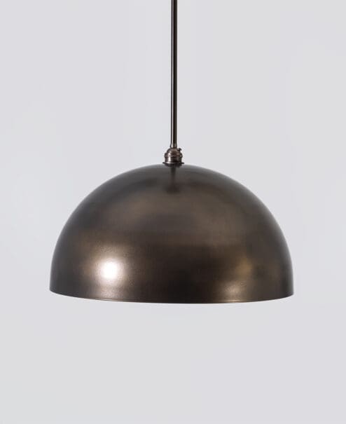 Smooth Bronze Dome Pendant Light Fixture