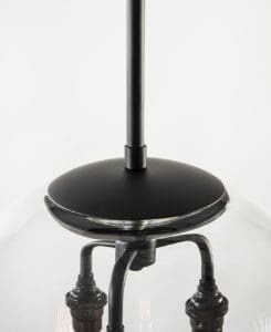 Top of the 12" Glass Globe Pendant Light Fixture