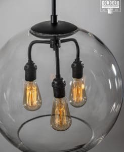 16" Glass Globe Pendant Light