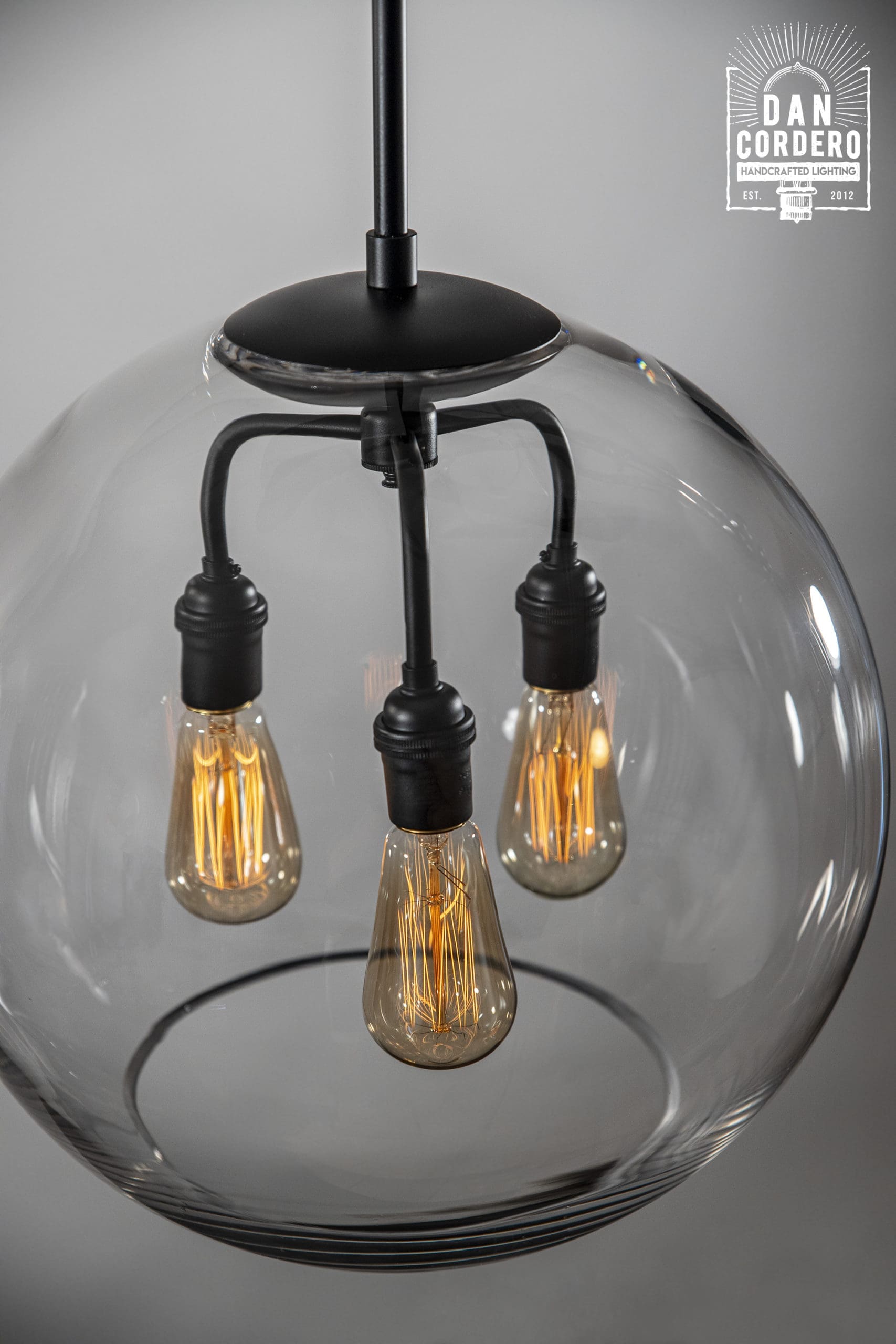 16" Glass Globe Pendant Light