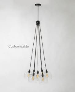 Hanging Glass Globe Chandelier