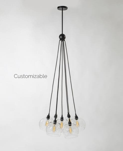 Hanging Glass Globe Chandelier