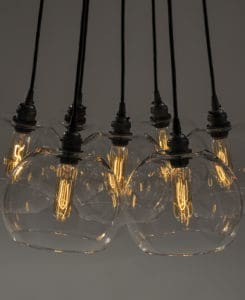 Glass Globe Light Closeup