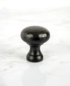 Flat Black Hammered Knob