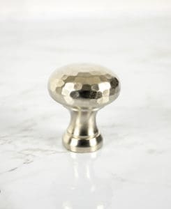 Brushed Nickel Hammered Knob