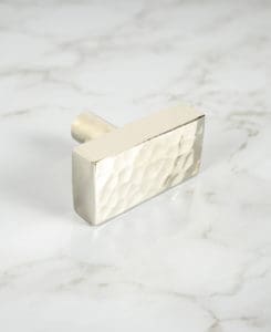 Polish Nicel Hammered Knob