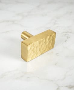 Satin Brass Hammered Knob