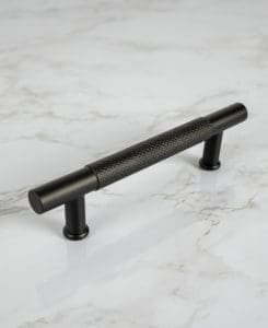 Flat Black Knurled Pull