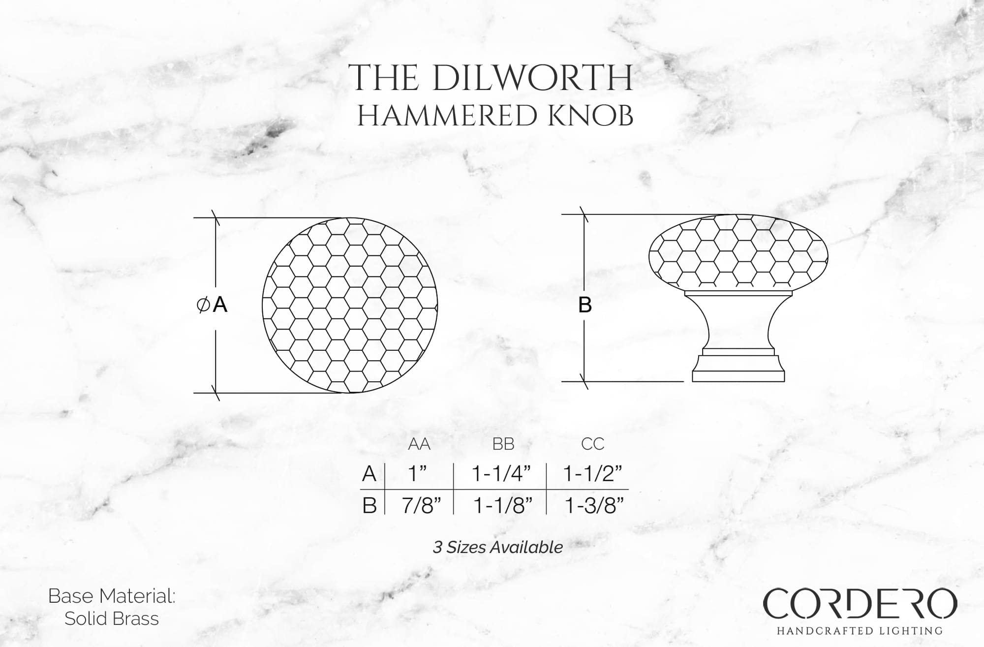 The Dilworth Hammered Knob