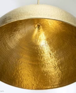 Brass Hammered Dome