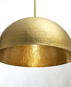 Brass Hammered Dome