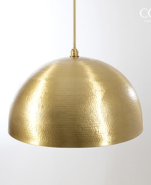 Brushed Brass-Hammered-Dome