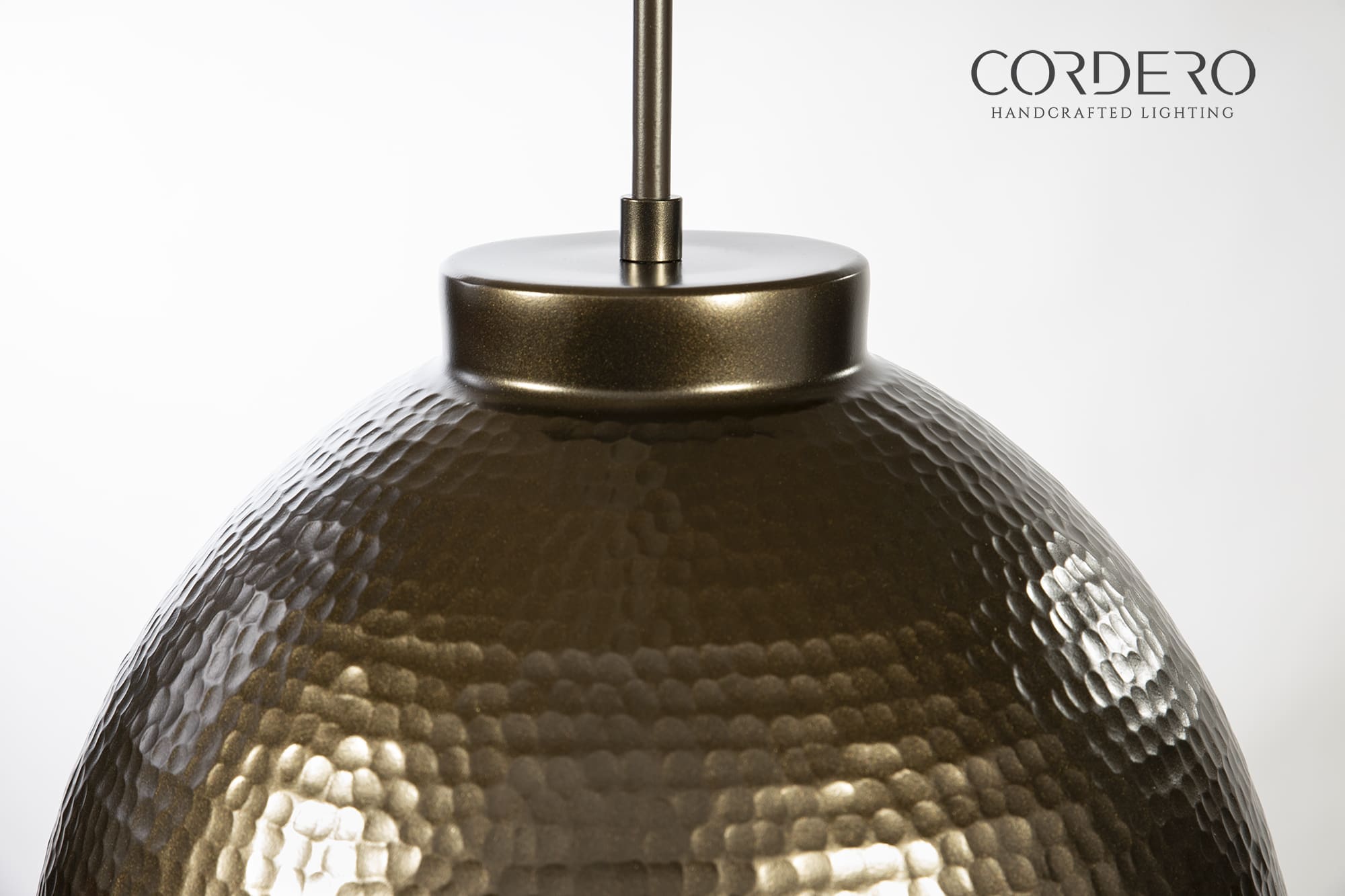 Hammered Bronze Light Fixture