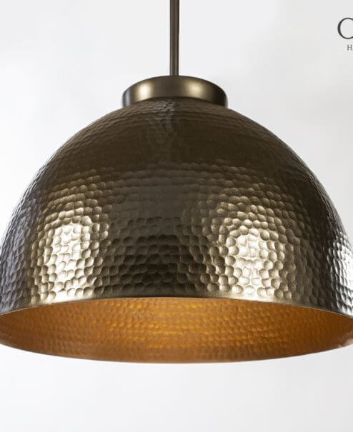 Bronze and Copper Hammered Light