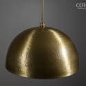 Brushed Brass Hammered Dome Pendant Light