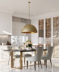 Brushed Brass Hammered Dome