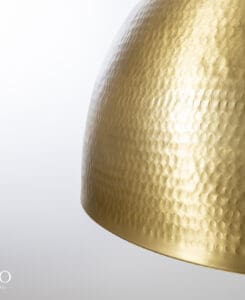 Hammered Brushed Brass Dome Light