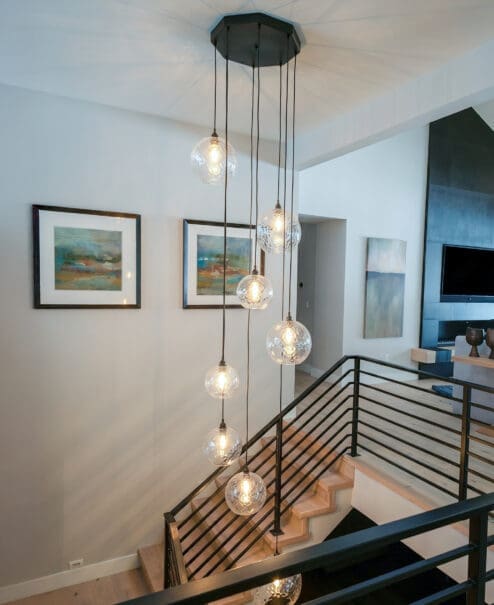 Glass Globe Chandelier