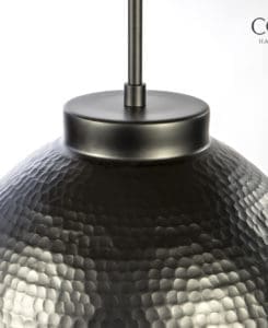 Hammered Black Dome Pendant Light