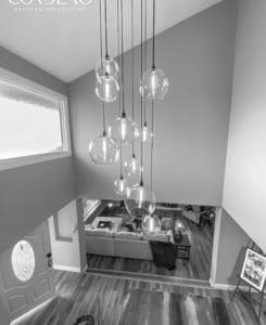 Custom Globe Chandelier