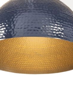 Navy Hammered Dome Light Fixture