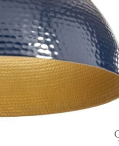 Navy Hammered Dome Pendant Light