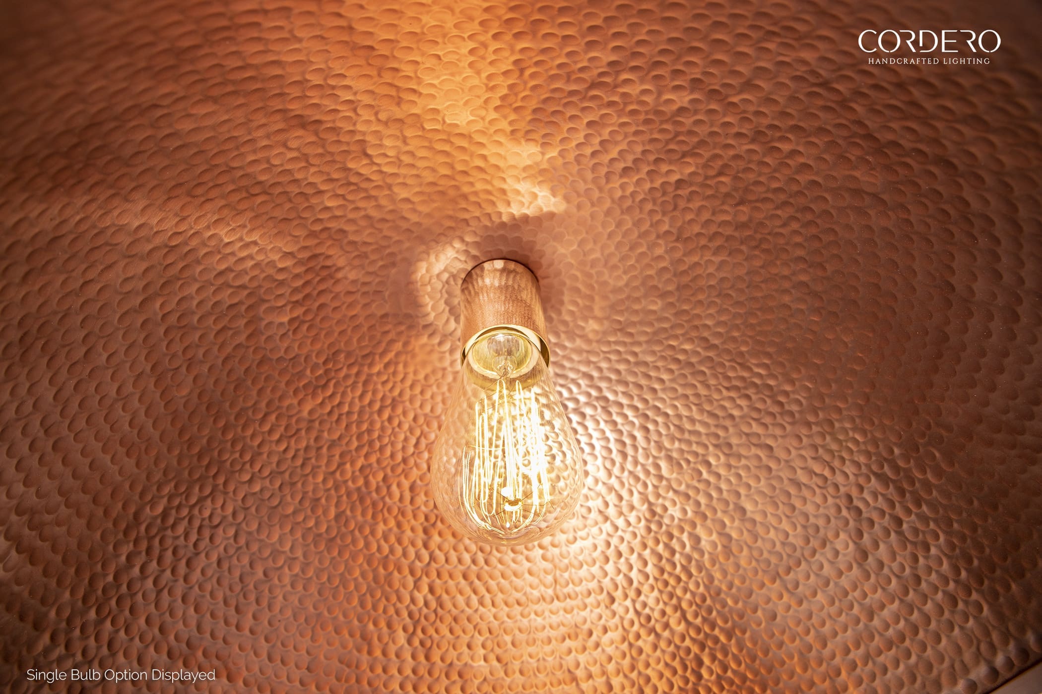 Copper Hammered Dome Pendant Light Fixture, image size:2100x1400