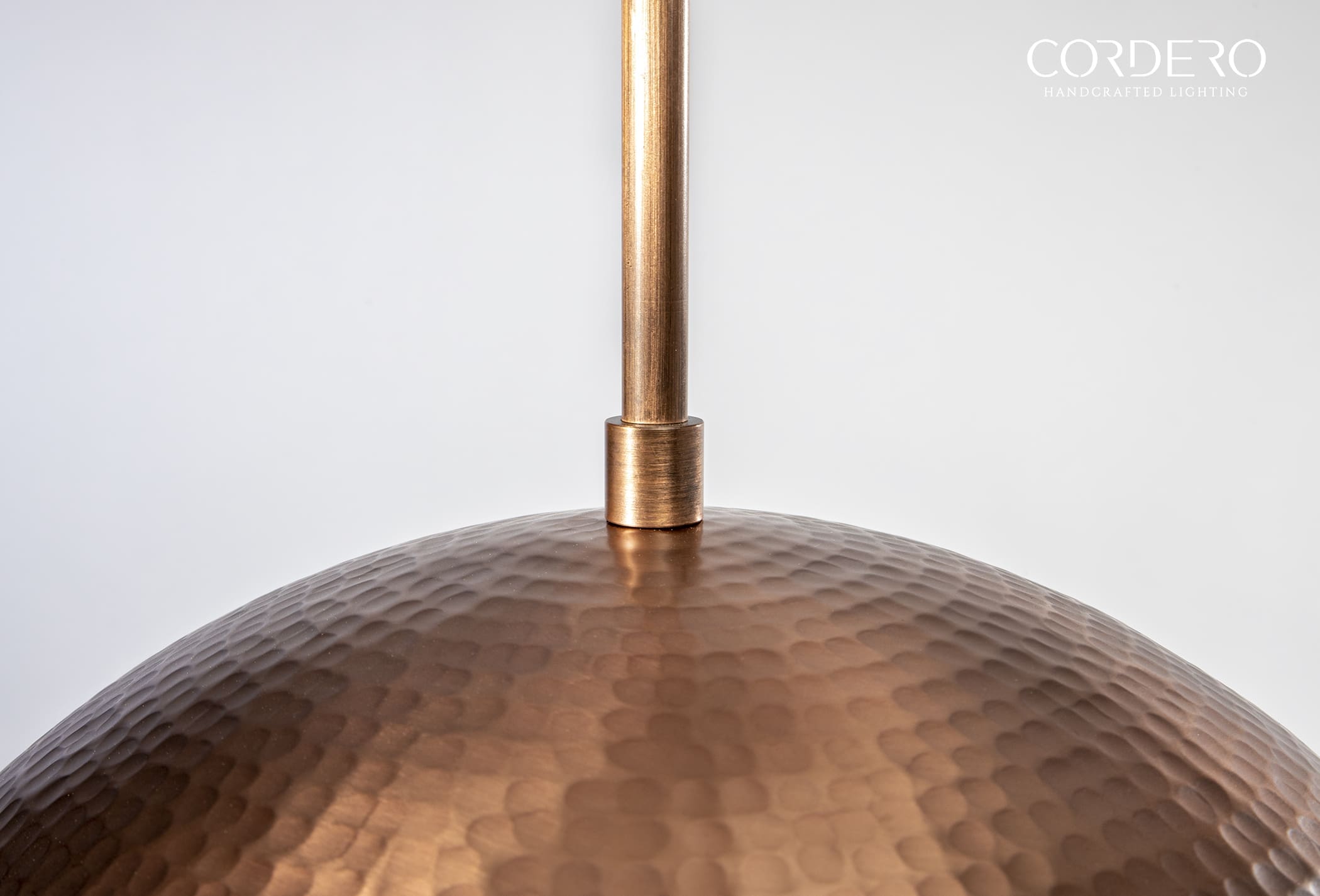 Copper Hammered Dome Pendant Light - Cordero Home \u0026 Lighting, image size:2100x1426