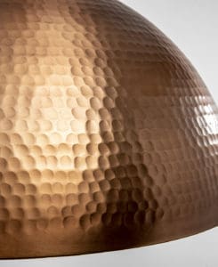 Copper Hammered Dome Pendant