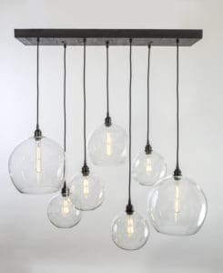 Custom Dining room globe Chandelier