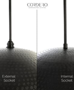 Black Dominion Hammered Dome - Socket Options
