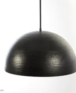 Black Dominion Hammered Dome Pendant Light